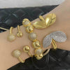 Wholesale Jewelry Elegant Inlaid Zircon Butterfly Bracelet Copper 18K Gold Plated Electroplated With Star Pattern