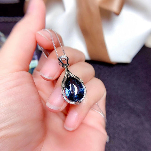 Wholesale Jewelry Elegant Mermaid Tears Pendant Copper Mixed Gem Inlay Zircon Animals Zodiac Ochain Necklace For Women