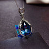Wholesale Jewelry Elegant Mermaid Tears Pendant Copper Mixed Gem Inlay Zircon Animals Zodiac Ochain Necklace For Women