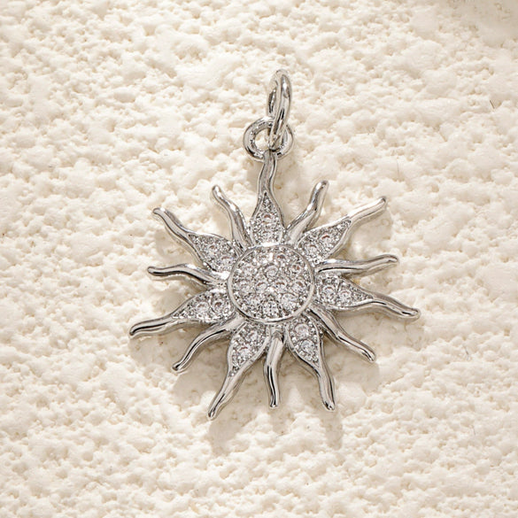 Wholesale Jewelry Elegant Minimalist Star Copper Plated Real Gold Pendant Necklace With Zircon