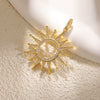 Wholesale Jewelry Elegant Minimalist Star Copper Plated Real Gold Pendant Necklace With Zircon