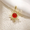Wholesale Jewelry Elegant Minimalist Star Copper Plated Real Gold Pendant Necklace With Zircon