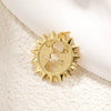 Wholesale Jewelry Elegant Minimalist Star Copper Plated Real Gold Pendant Necklace With Zircon