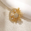 Wholesale Jewelry Elegant Minimalist Star Copper Plated Real Gold Pendant Necklace With Zircon