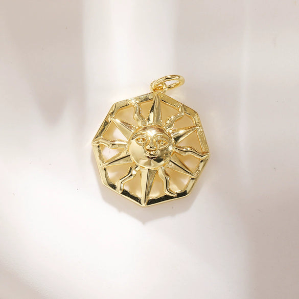Wholesale Jewelry Elegant Minimalist Star Copper Plated Real Gold Pendant Necklace With Zircon