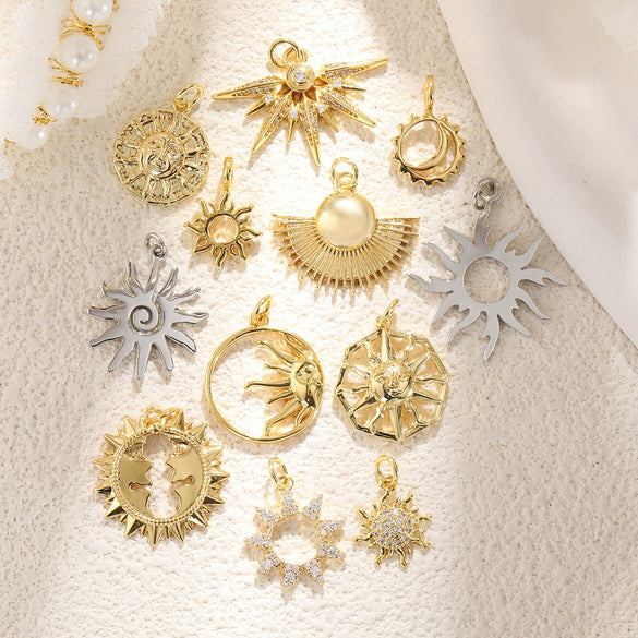 Wholesale Jewelry Elegant Minimalist Star Copper Plated Real Gold Pendant Necklace With Zircon