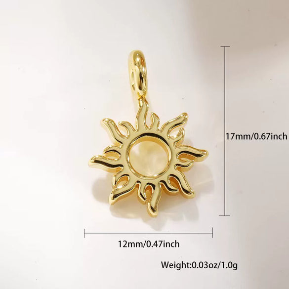 Wholesale Jewelry Elegant Minimalist Star Copper Plated Real Gold Pendant Necklace With Zircon