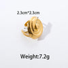 Wholesale Jewelry Elegant Modern Style Sweet Round Sun Heart Shape 304 Stainless Steel 14K Gold Plated Rings Necklace