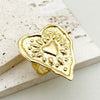 Wholesale Jewelry Elegant Modern Style Sweet Round Sun Heart Shape 304 Stainless Steel 14K Gold Plated Rings Necklace