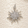 Wholesale Jewelry Elegant Natural Style Copper Plated Real Gold Sun Pendant Necklace With Zircon Eyes And Star Pattern