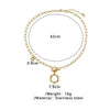 Wholesale Jewelry Elegant Retro Geometric 304 Stainless Steel 16K Gold Plated White Gold Plated Gold Plated Pendant Necklace
