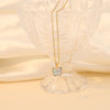 Wholesale Jewelry Elegant Simple Style Butterfly 304 Stainless Steel Glass 18K Gold Plated Plating Inlay Pendant Necklace