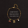 Wholesale Jewelry Elegant Simple Style Classic Style Letter Cherry 201 Stainless Steel 304 Stainless Steel Copper 18K Gold Plated Anklet