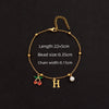 Wholesale Jewelry Elegant Simple Style Classic Style Letter Cherry 201 Stainless Steel 304 Stainless Steel Copper 18K Gold Plated Anklet