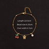 Wholesale Jewelry Elegant Simple Style Classic Style Letter Cherry 201 Stainless Steel 304 Stainless Steel Copper 18K Gold Plated Anklet