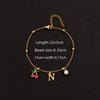 Wholesale Jewelry Elegant Simple Style Classic Style Letter Cherry 201 Stainless Steel 304 Stainless Steel Copper 18K Gold Plated Anklet