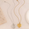 Wholesale Jewelry Elegant Simple Style Heart Shape 304 Stainless Steel 18K Gold Plated Pendant Necklace