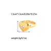 Wholesale Jewelry Elegant Simple Style Heart Shape Rhombus Bow Knot 304 Stainless Steel Zircon 14K Gold Plated Hollow Out Inlay Open Rings