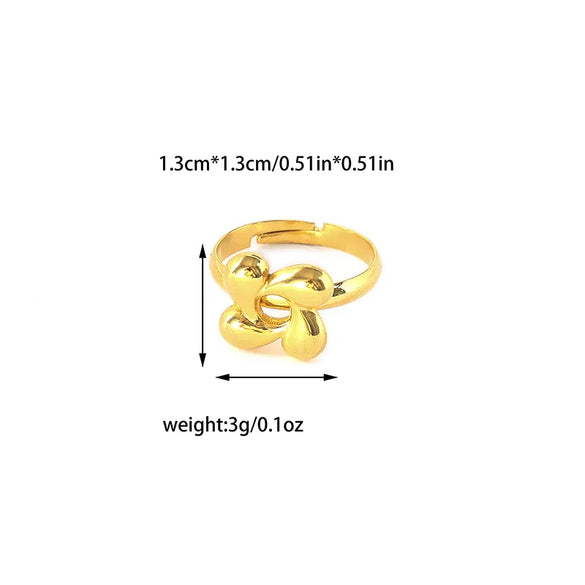 Wholesale Jewelry Elegant Simple Style Heart Shape Rhombus Bow Knot 304 Stainless Steel Zircon 14K Gold Plated Hollow Out Inlay Open Rings