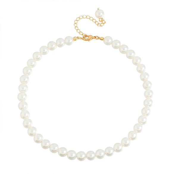 Wholesale Jewelry Elegant Solid Color Glass Copper 18K Gold Plated Necklace