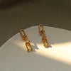 1 Piece Elegant Streetwear Geometric Alloy Drop Earrings