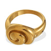 Wholesale Jewelry Elegant 316L Stainless Steel Geometric Rotating Ring Electroplated Fashion Jewelry For Women