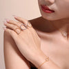 Wholesale Jewelry Elegant Zircon 316L Stainless Steel Ring Bracelet Necklace Electroplated