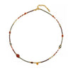 Wholesale Jewelry Elephant Pendant Clavicle Chain Titanium Steel Czech Beads Red Agate Natural Stone Handmade For Women