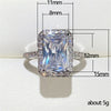Wholesale Jewelry Engagement Ring Copper Geometric Style With Simulated Diamond Zircon For Bridal Accessories