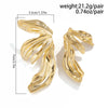 Wholesale Jewelry Exaggerated Alloy Ginkgo Leaf And Flower Pattern Earrings For Women Electroplated