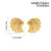 Wholesale Jewelry Exaggerated Alloy Ginkgo Leaf And Flower Pattern Earrings For Women Electroplated