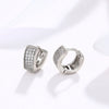 Wholesale Jewelry Exaggerated Double Row Shiny Zircon Inlaid Geometric Earrings Electroplated For Women