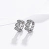 Wholesale Jewelry Exaggerated Double Row Shiny Zircon Inlaid Geometric Earrings Electroplated For Women