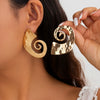 Wholesale Jewelry Exaggerated Geometric Alloy Electroplated Irregular Corrugated Earrings For Women