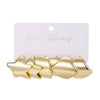 Wholesale Jewelry Exaggerated Geometric Plastic Resin Electroplated Earrings For Women