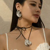 Wholesale Jewelry Exaggerated Metal Alloy Pendant Necklace With Geometric Pattern And Electroplating Treatment