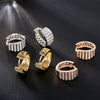 Wholesale Jewelry Exaggerated Metal Retro Creative Geometric Electroplated Women's Earrings Ear Clip