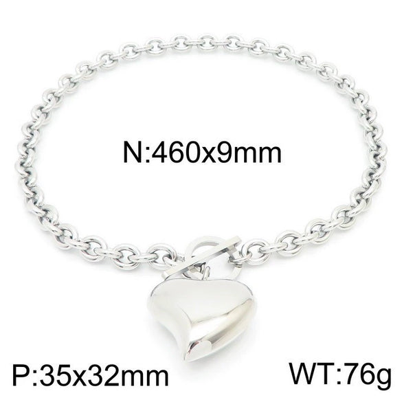 Wholesale Jewelry Exaggerated Personality Metal O Chain Titanium Steel Electroplated Unisex Jewelry Set