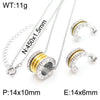 Wholesale Jewelry Exaggerated Personality Metal O Chain Titanium Steel Electroplated Unisex Jewelry Set