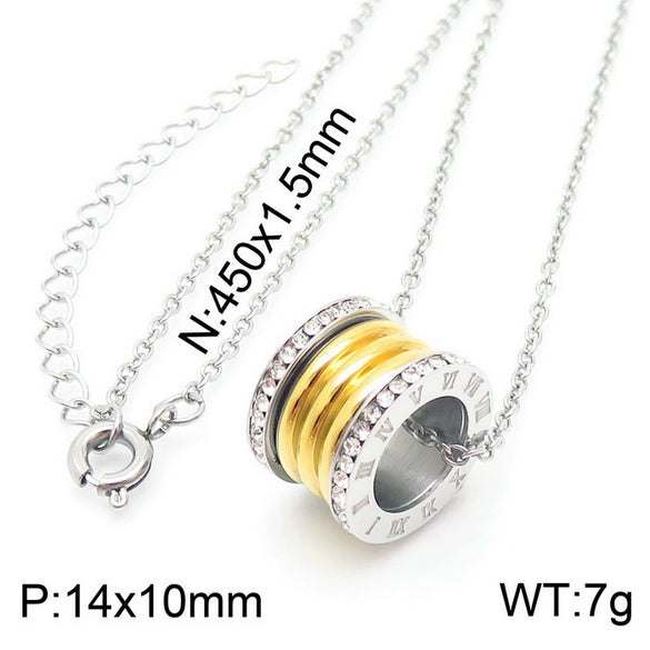 Wholesale Jewelry Exaggerated Personality Metal O Chain Titanium Steel Electroplated Unisex Jewelry Set