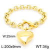 Wholesale Jewelry Exaggerated Personality Metal O Chain Titanium Steel Electroplated Unisex Jewelry Set