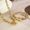 Wholesale Jewelry Exaggerated Personality Metal O Chain Titanium Steel Electroplated Unisex Jewelry Set