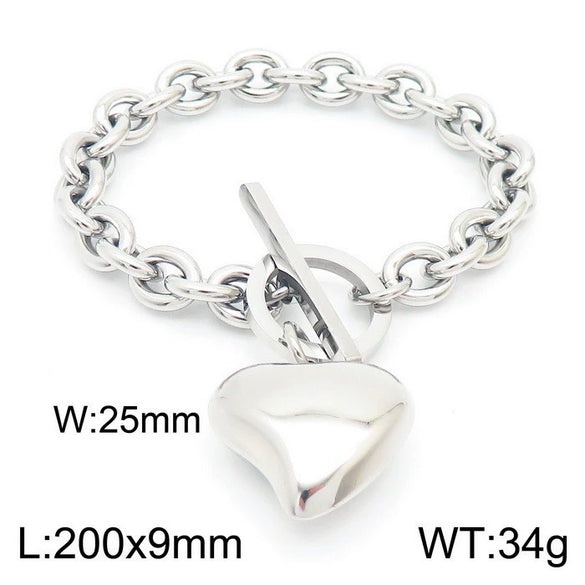 Wholesale Jewelry Exaggerated Personality Metal O Chain Titanium Steel Electroplated Unisex Jewelry Set