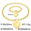 Wholesale Jewelry Exaggerated Personality Metal O Chain Titanium Steel Electroplated Unisex Jewelry Set
