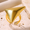 Wholesale Jewelry Exaggerated Simple Style Triangle 304 Stainless Steel Rings