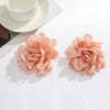 Wholesale Jewelry Fabric Handmade Flower Design Women's Earrings