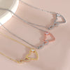 Wholesale Jewelry Fairy Style Heart Shaped Copper Electroplated Pendant Necklace For Women