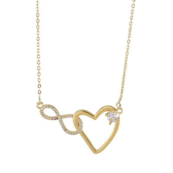 Wholesale Jewelry Fairy Style Heart Shaped Copper Electroplated Pendant Necklace For Women