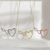 Wholesale Jewelry Fairy Style Heart Shaped Copper Electroplated Pendant Necklace For Women