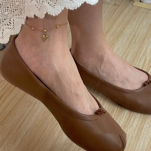 Wholesale Jewelry Fairy Style Vacation Simple Style Heart Shape 316L Stainless Steel  Rhinestones 18K Gold Plated Inlay Anklet